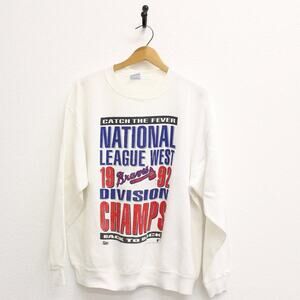 Vintage Atlanta Braves Champions 1992 Sweatshirt Large